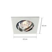 Bescheiden plafondinbouwring chroom, 6,8 cm