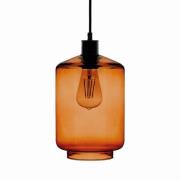 Hanglamp met glazen kap amber Ø 17cm