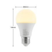 LED lamp E27 A60 9,5W 3.000K opaal, 2 per set