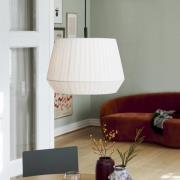 Hanglamp Dicte, handgebonden, Ø 40 cm, wit