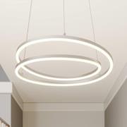 Lindby LED hanglamp Davian, nikkelkleurig, Ø 49 cm, dimbaar