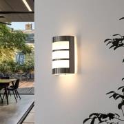 Roestvrijstalen buitenwandlamp Kristian met strip