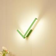 Lucande LED wandlamp Check, groen, metaal, CCT, dimbaar