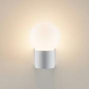 Molto Luce Lanu Ronde buitenwandlamp, wit, aluminium/glas