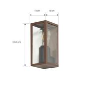 Lindby Robigus buitenwandlamp, roestkleurig, aluminium