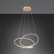 Hanglamp Darvin lengte 84 cm, goudkleurig, metaal, CCT