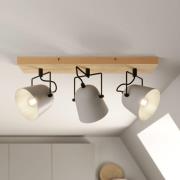 Lindby Adalin plafondlamp, 3-lamps, grijs