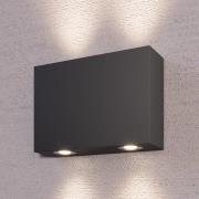 Vierkante buitenwandlamp Henor met 4 leds