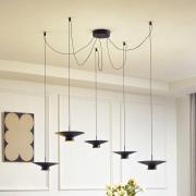 Lindby hanglamp Norvind, 10-lamps, zwart, metaal