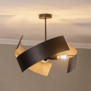 Plafondlamp Moira, zwart, Ø 47 cm, 3-lamps