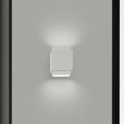 Wandlamp Syme, wit, hoekig, 11 cm, gips, GX53