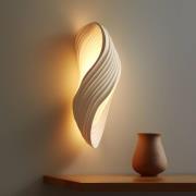 Lindby wandlamp Ornela, wit, gips, hoogte 29,5 cm