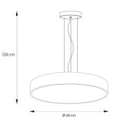 Arcchio Vanida LED hanglamp, wit, 60 cm