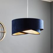 Vivien hanglamp, tweekleurig, blauw/goud