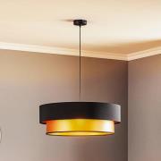 Hanglamp Dorina, zwart/goud Ø 60cm