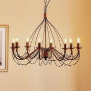 Kroonluchter FIAMMA Marrone 8-lamps zonder kap