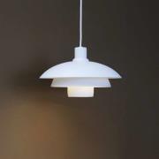 Dyberg Larsen Morph hanglamp, wit, Ø 30 cm, metaal