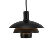 Dyberg Larsen Morph hanglamp, zwart, Ø 21 cm, metaal