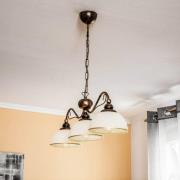 Balk hanglamp Casale, 3-lamps lengte 74cm