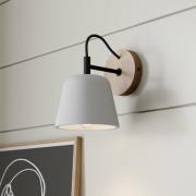 Wandlamp Lucande Kalinda, grijs, beton, 20 cm hoog, E14