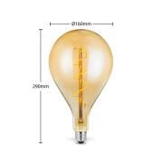 Lucande LED lamp E27 A160 4W 2.700K dimbaar amber