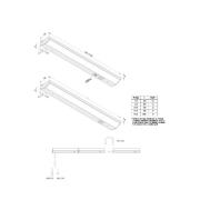 ModuLite F LED meubelverlichting, zwart, 90 cm, 3.000 K, aluminium