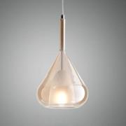 Hanglamp paars, amber, 1-lamp, glas