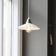 PR Home hanglamp Ester, gebroken wit, Ø 24 cm, ijzeren stekker