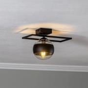 Plafondlamp Imago 1D, zwart/helder, 1-lamp