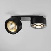 EGG DLS LED spot Clippo Optic Duo, zwart/goud, 2-lamps DTW