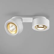 EGG LED spot Clippo Optic Duo, wit/goud, 2-lamps, DTW