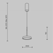 Maytoni LED hanglamp El, Ø 15,3 cm, wit, aluminium