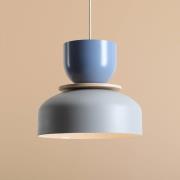 Hanglamp Uto, grijs/blauw, metalen kap