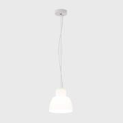 Nemo hanglamp Lorosae, wit, Ø 20 cm, glas, E27