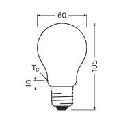 OSRAM LED lamp E27 3,8W mat 2.700K 806lm 2 stuks