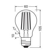 OSRAM LED lamp E27 5W gloeidraad 2.700K 1055lm 2-pak