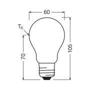 OSRAM LED lamp mat E27 3,8W 2700K 806lm dimbaar