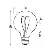 OSRAM LED Vintage G95 E27 8W 922 Hart Filament goud dimbaar