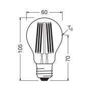 OSRAM LED lamp E27 7,2W gloeidraad 4.000K 1521lm 2-pak