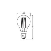 OSRAM LED lamp druppel E14 1,2W filament 2700K 255lm