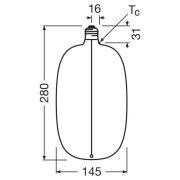 OSRAM LED Big Elipse Ovaal E27 4,8W 818 Gloeidraad bruin dimbaar