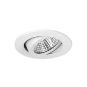 BRUMBERG LED inbouwspot Seven-R, 2.700 K, wit mat, aluminium