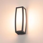 SLV Meridian Box buitenwandlamp, antraciet, breedte 13 cm