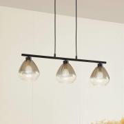 Hanglamp Lindby, zwart, glas, lengte 75 cm