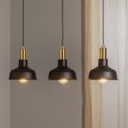 Hanglamp Gubo, 3-lamps, zwart