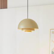 Lucande Nymara hanglamp, beige, aluminium, Ø 40 cm