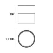 Crumb LED plafondlamp, zwart, Ø 10,4 cm, ijzer, glas