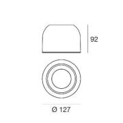 Outlook S LED downlight, wit, aluminium, glas, dimbaar