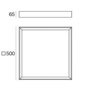 LED plafondlamp Tara Q, 50 x 50 cm, zwart, 3.000 K, aluminium