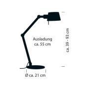 Medo bureaulamp, zandkleurig, hoogte 93 cm, E27